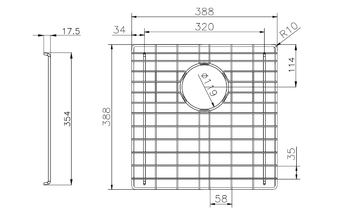 Stainless Steel Chrome TWM8 Sink Grids
