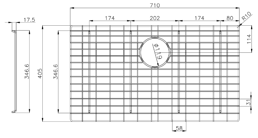 Stainless Steel Chrome TWM3 Sink Grids