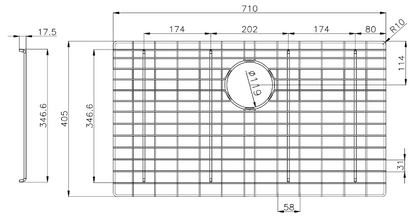 Stainless Steel Chrome TWM3 Sink Grids