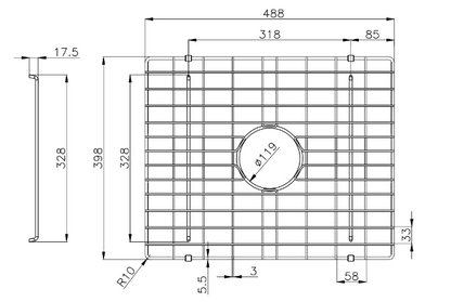 Stainless Steel Chrome TWM4 Sink Grids