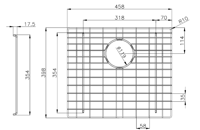 Stainless Steel Chrome TWM5 Sink Grids