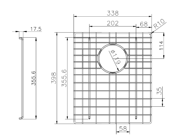 Stainless Steel Chrome TWM6 Sink Grids