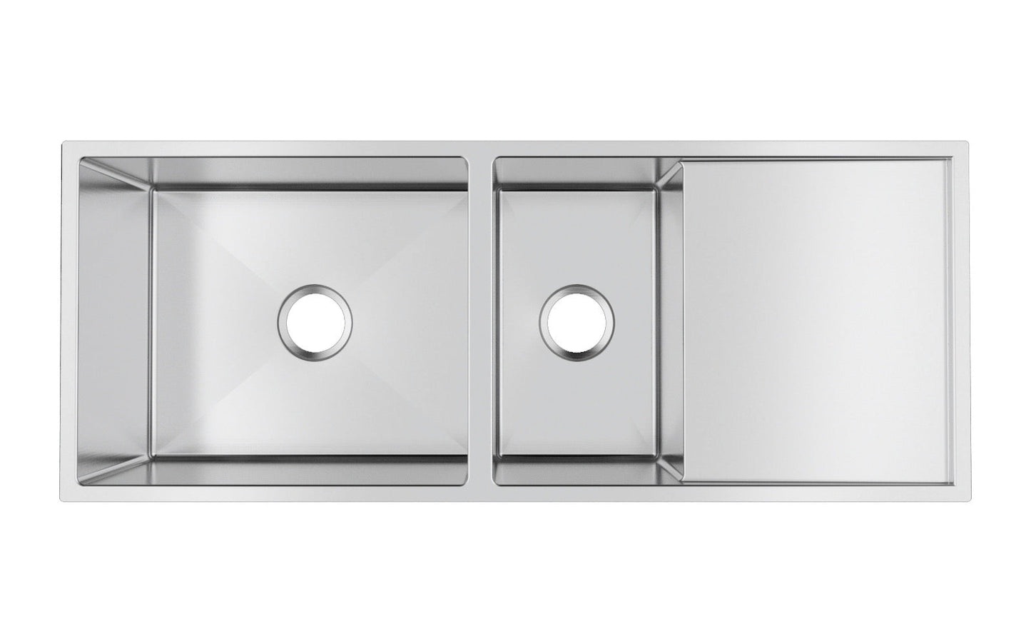 1160x460x230mm 3mm Handmade Top/Undermount One and a half Bowls Kitchen Sink