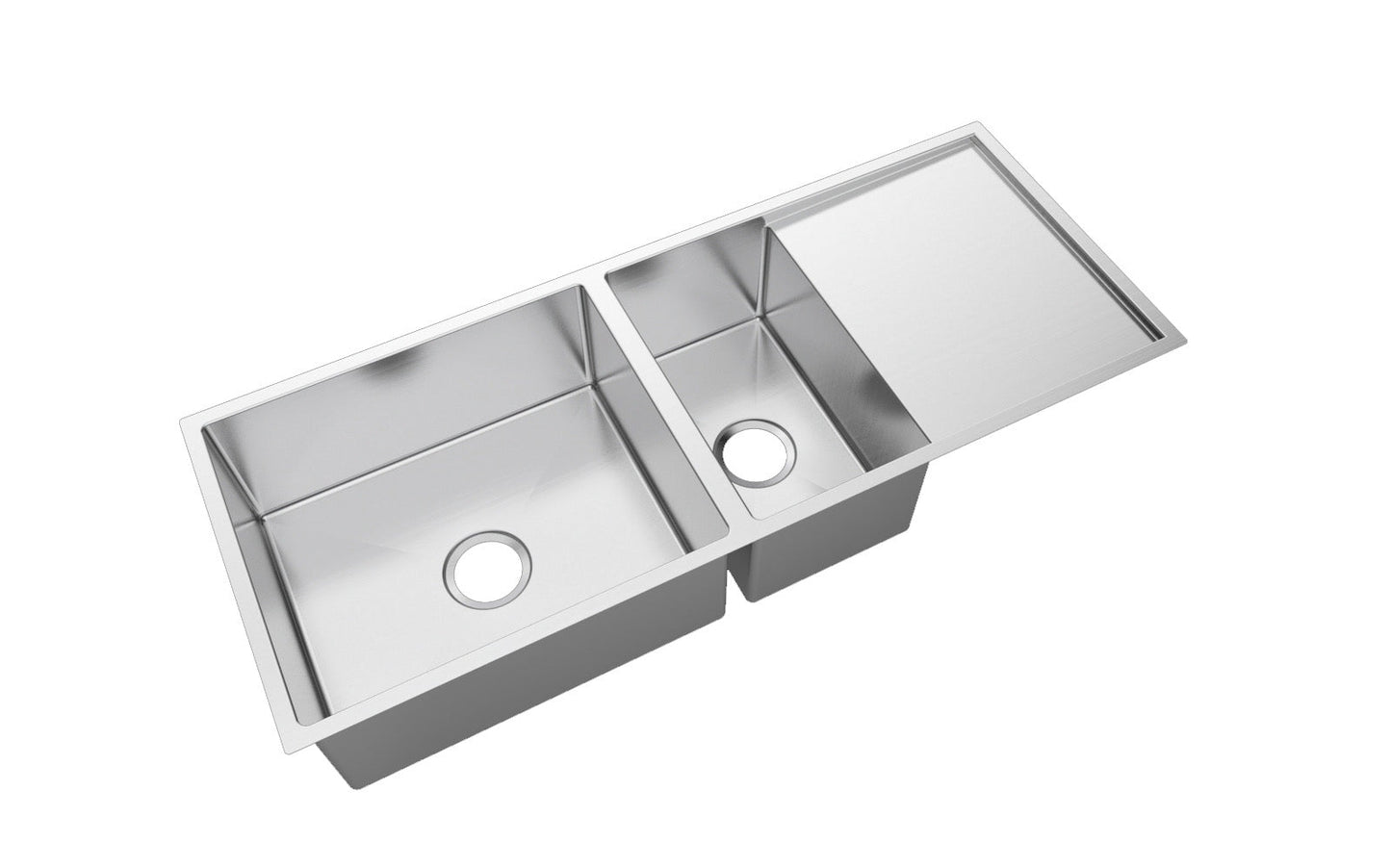 1160x460x230mm 3mm Handmade Top/Undermount One and a half Bowls Kitchen Sink