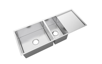 1160x460x230mm 3mm Handmade Top/Undermount One and a half Bowls Kitchen Sink