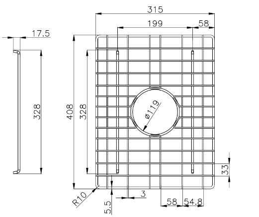 Stainless Steel Chrome TWM9 Sink Grids