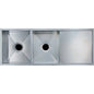 1160x460x230mm 3mm Handmade Top/Undermount Double Bowls Kitchen Sink
