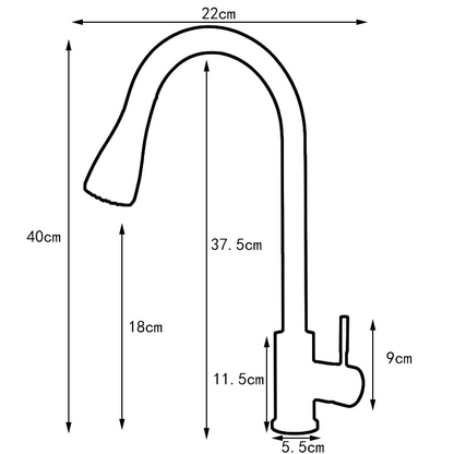 Black Kitchen Faucet, Stainless Steel Pull-Down Sprayer Sink Mixer Tap, 2 Spray Modes Kitchen Mixer Tap, High Spout And