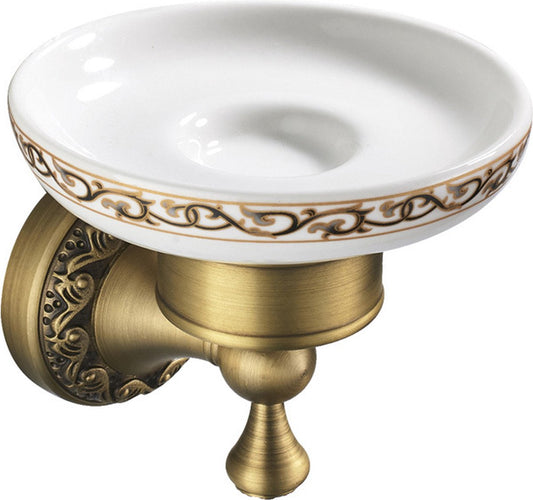 Soap dish - Soap holder - Antique soap dish - Brass ceramic - Wall mounted - Hanging soap dish for shower - Shower/bathroom holder