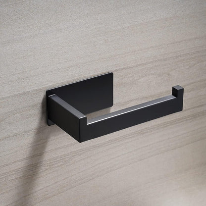 Toilet paper holder without Bohren - Selbstklebender Toilet paper roll holder, Toilet paper holder from Edelstahl - Toilet paper holder for kitchen and bath - Black