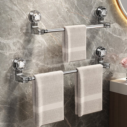 Towel Bar - Extendable Towel Holder 30-60 Cm - Bathroom Towel Rack - Towel Holder - Suction Cup No Drilling - For Bathroom, Kitchen - Swivel - Corner Towel Rack - Wall Mounting