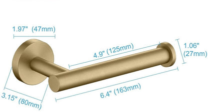 Wall-mounted toilet roll holder - Paper towel holder - waterproof - rustproof - 304 stainless steel toilet roll holder for bathroom - with screws - bathroom accessories - 163*80*47 mm - gold