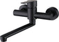 Bath faucet - Kitchen faucet - Washbasin faucet - Stainless steel - Black - 26*11 cm - Wall installation - Wall mounted - Swivel spout - Single lever