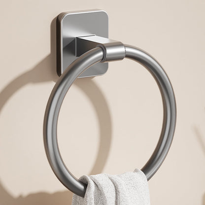 Tyidzon Towel Ring No Drill Bathroom Bathroom Towel Rack Round Towel Racks for Bathroom, Small Size Hand Towel Hanging Rod Rag Towel Rack Black