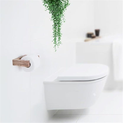 Wood Wall Mounted Toilet Paper Holder,Wooden Toilet Paper Holder,Adhesive Bathroom Tissue Holder,Wood Toilet Paper Roll Holder Tissue Holder for Bathroom