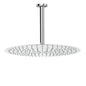 WELS Chrome Large 16" Round Rain Shower Head 300mm Ceiling Dropper Extension Arm Set