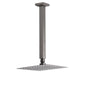 Gun Metal Square 8" Rainfall Shower Head 300mm Ceiling Dropper Arm Bath Set WELS