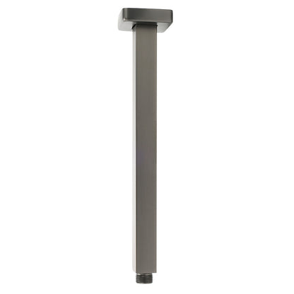 Gun Metal Square 8" Rainfall Shower Head 300mm Ceiling Dropper Arm Bath Set WELS