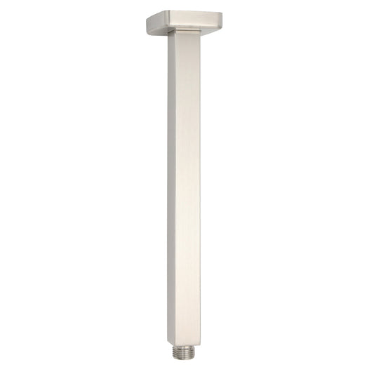 Shower Component 30cm Long Ceiling Extension Dropper Arm Brass Brushed Nickel Square