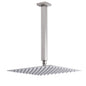 Brushed Nickel Square 12" Rain Shower Head 300mm Brass Ceiling Dropper Arm Set