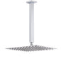 WELS 12" Rainfall Shower Head 300mm Ceiling Dropper Extension Arm Chrome Square Set