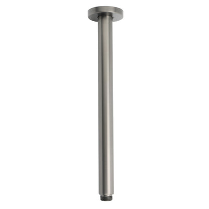 WELS Gun Metal Round 10" SUS Rainfall Shower Head 300mm Ceiling Dropper Arm Set