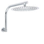 Chrome Round 12" Large Rainfall Shower Head + 360°Swivel Gooseneck Wall Arm Set