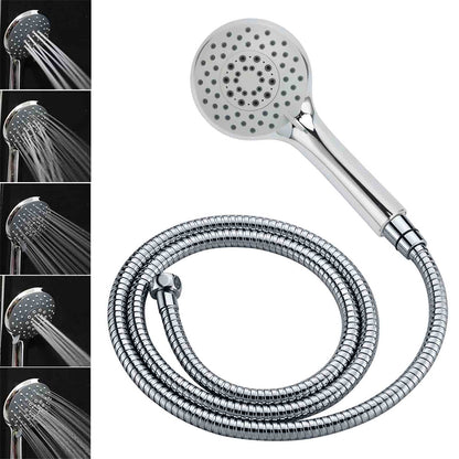 WELS Chrome Dual 10" Slim Rain Shower 5 Modes Handset Mixer Valve Sliding Rail + Single Mixer