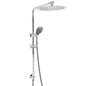 Chrome Dual Shower 12" Slim Rain Head 5 Modes Handheld Sliding Rail Inbuilt Diverter