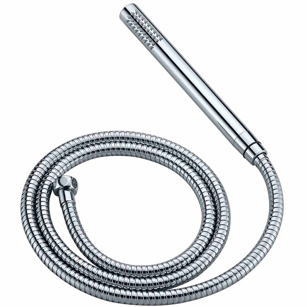 WELS Bathroom Round 8" Rain Shower Head Single Mode Brass Handheld Spray Rail Arm Set Twin Taps