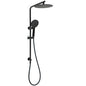 Matt Black 10" Shower Rain Head Handheld Silde Wall Arm Rail Dual Bath Set