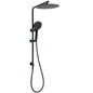 Matt Black Dual Shower 12" Large Shower Rain Head + Handheld Silde Wall Rail Set