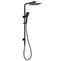 Matt Black Twin Shower Set Square 10" Rain Head 3 Modes Handheld Wall Arm Rail