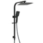 Matt Black Square 2in1 Shower 10" Rain Head 3 Modes Handheld Silde Rail Arm Set