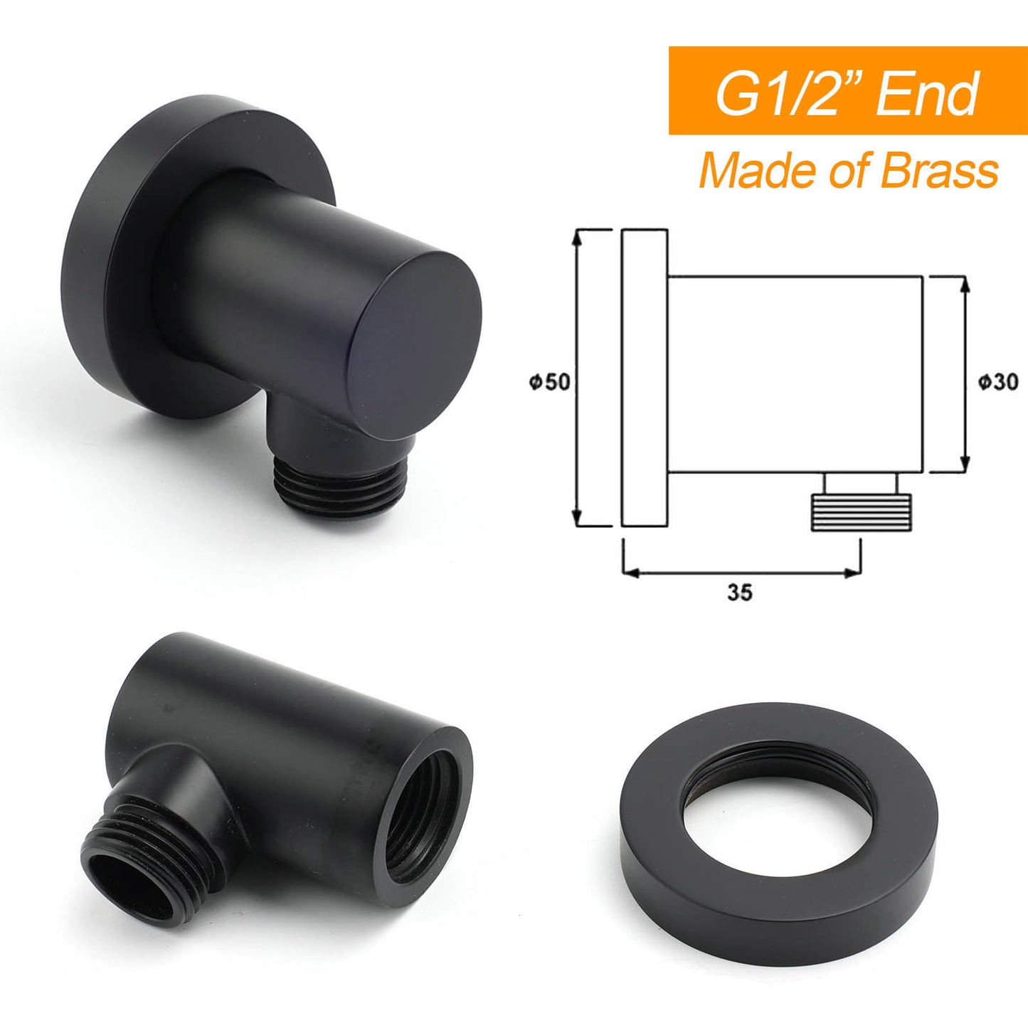 Matt Black 2in1 Round Shower 10" Rain Head 3 Mode Handheld Sliding Rail Diverter Mixer Set