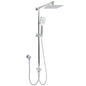 Chrome Square 8" Rain Shower Head 3 Mode Handheld Sliding Rail Arm 2 IN 1 Set Diverter