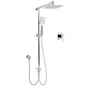 Square 8" Rain Shower Head 3 Mode Handheld Sliding Rail Arm Twin Set Diverter Mixer