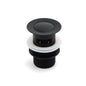 Matt Black Brass 32mm Push Pop Up Waste Plug Overflow Basin Sink Drain Outlet
