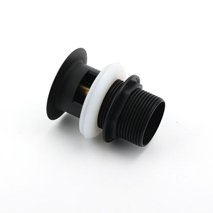 Matt Black Brass 32mm Push Pop Up Waste Plug Overflow Basin Sink Drain Outlet