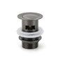 Gun Metal Brass 32mm Push Pop Up Plug Overflow Basin Sink Drain Outlet Waste Kit