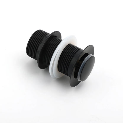 Matt Black Watermark 32mm Pop Up Push Brass Waste Plug No Overflow Basin Drain