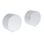 Polished Chrome Round 1/4 Turn Twin Shower Taps Set Hot Cold Water Switch Mixer