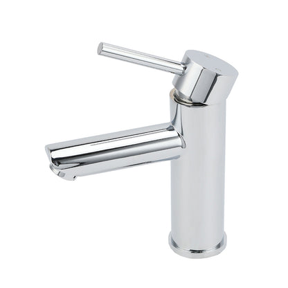 WELS Chrome Short Kitchen Laundry Round Basin Mixer Vanity Sink Faucet Tap Set