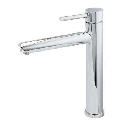 WELS 7.5L/m Round Tall Laundry Basin Mixer Vanity Sink Faucet Tap Polish Chrome