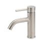 Brushed Nickel Round Curve Kitchen Laundry Basin Mixer Vanity Counter Top Faucet