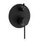 Stainless Steel Black Round Shower Mixer Diverter Lead Free Healthy For Bath Set