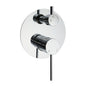 OZ Chrome Round Stainless Steel Shower Mixer 2 Way Switch Diverter For Bath Set