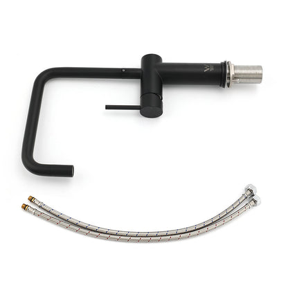 WELS Matt Black SUS Tall Kitchen Laundry 360º Swivel Sink Mixer Faucet Tap Spout
