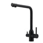 Matt Black 3 Ways Kitchen Mixer Tap Pury Water Sink Faucet 360 Swivel Spout Outlet