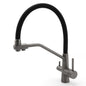NEW Gun Metal Grey 3-Way Drink Pure Water Kitchen Mixer Pull Out Spout Sink Tap